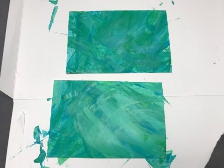 Abstract Acrylic Painting - 2 finished paintings