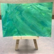 Abstract Acrylic Painting - painting on an easel