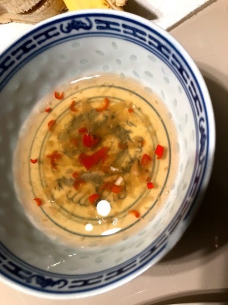 mixing fish sauce