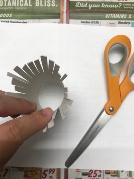 Toilet Paper Roll Fireworks Artwork - use your fingers to flatten them out