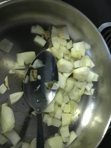 Sautéing onions