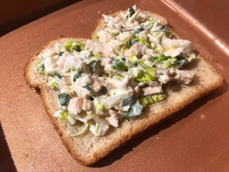 Veggie Tuna on slice of bread