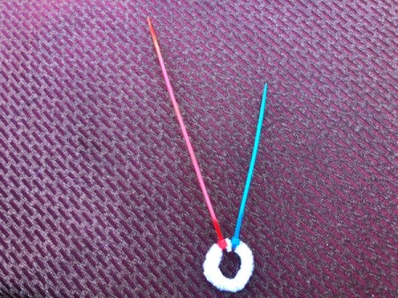 Zip Tie Fireworks Decor - begin attaching zip ties with smooth side facing outwards