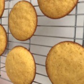 cooling Corn Toaster Cakes on wire rack