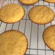 cooling Corn Toaster Cakes on wire rack