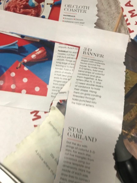 Greeting Cards from Magazines - trim off excess paper