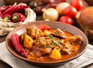 Hungarian Goulash in a bowl.