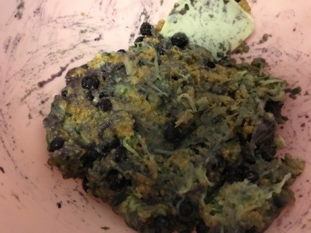 adding Blueberries to batter