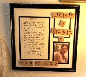 Photo, Poem, and Scrabble Frame - finished project