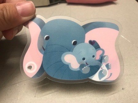 Child's Backpack Tag - hole punched