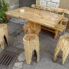 Tree Stump table and chairs.