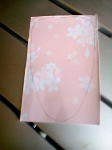 Pocket Sized Hand Fan - draw a shape on one rectangle