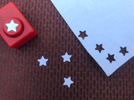 American Flag Clothespin Platter - punch out several white stars