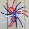 Chenille Stem Firework and Star Decorations - one finished firework design hanging