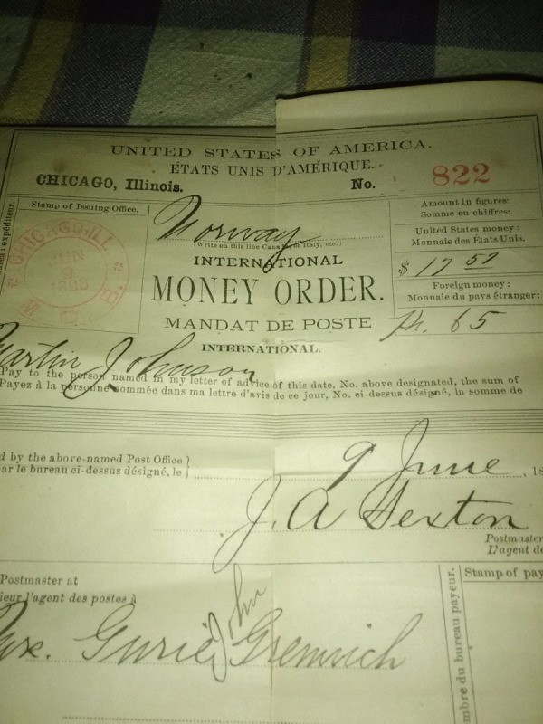 Value of a 100 Year Old Money Order ThriftyFun