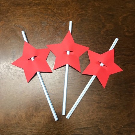 Star Straw - three straws with red straws