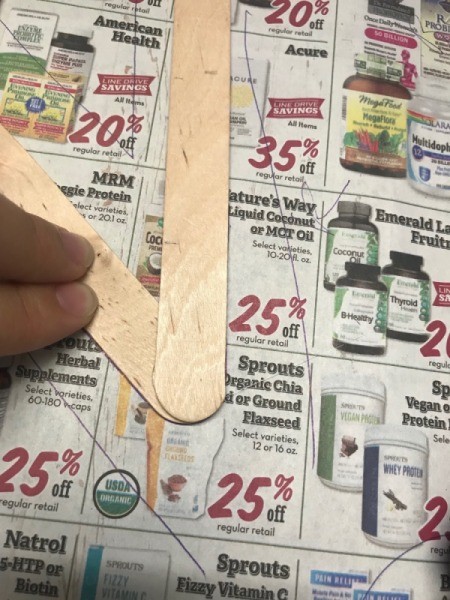 Fourth of July Star Decoration - glued sticks