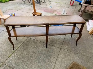 Information on a Vintage Table - long 6 legged, 2 tier table