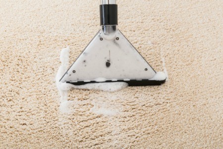 Carpet shampooer on light carpet.