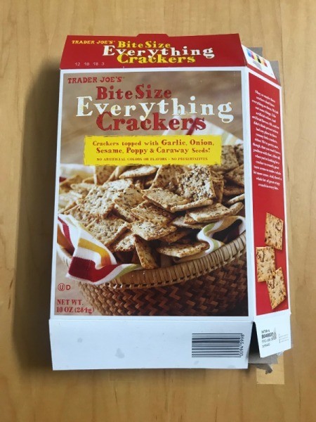 Floral Framed Collage - cut open a cardboard cracker or similar box