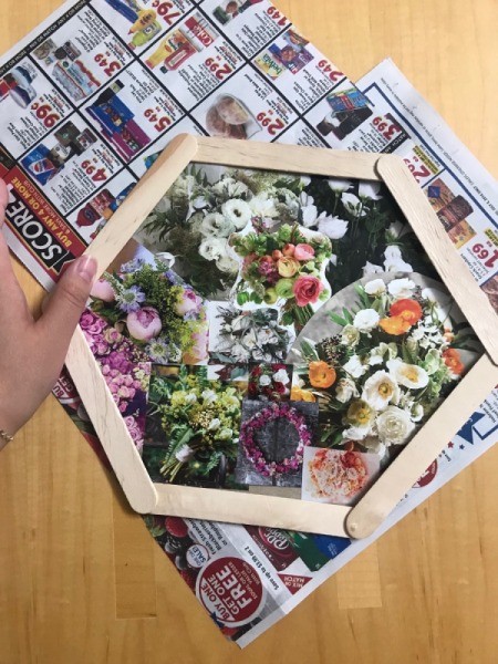 Floral Framed Collage - check fit the frame over the images