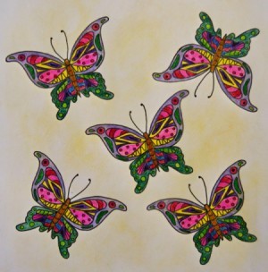 Swarm of Ornamental Butterflies