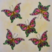 Swarm of Ornamental Butterflies