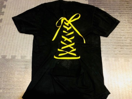 Corset-Back T-shirt - tie a bow at the top