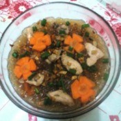 Chicken Vermicelli Soup in bowl