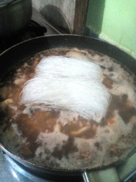 noodles added to Soup