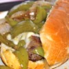 Italian Sausage, Pepper and Onion Hoagie on plate