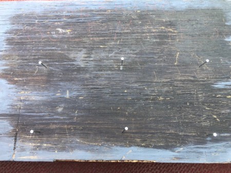 Laundry Room Sock Matching Sign - three more nails in place below the first line