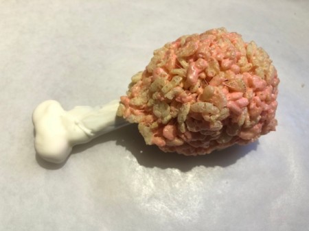 "Chicken Leg" Shaped Crispy Treats