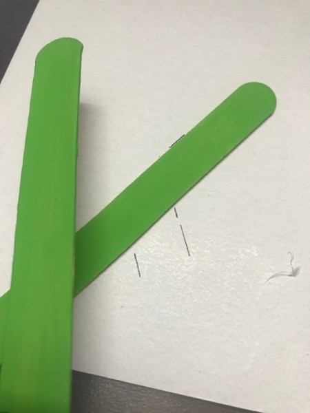 Easy Turtle Craft for Kids - make an X with painted sticks