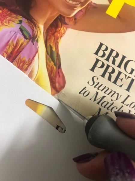 Hanging Folder - cut off excess tape