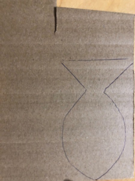 How to Make a Shoebox Theater  - fish shape on cardboard scrap