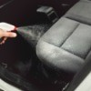Spraying car upholstery.