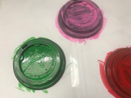 Recycled Coffee Lid Animals - paint the lids