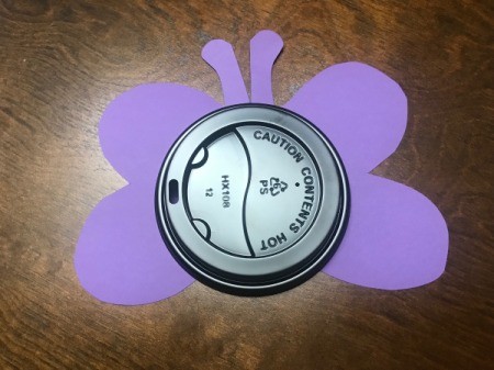 Recycled Coffee Lid Animals - unpainted lid on paper body