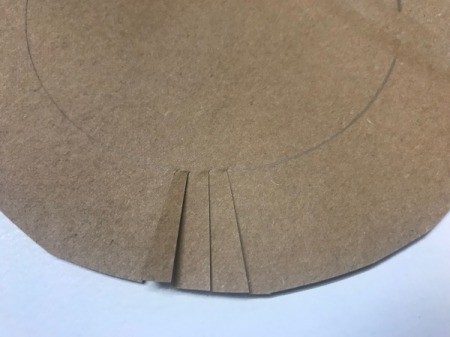 Recycled Coffee Lid Animals - fringe the outer edge outside of the lid circle