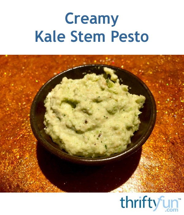 Creamy Kale Stem Pesto ThriftyFun
