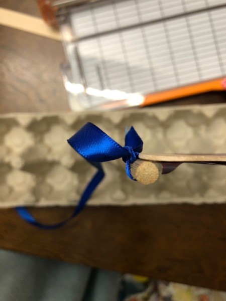 Egg Carton Sail Boat - and thread through a hole made in the carton