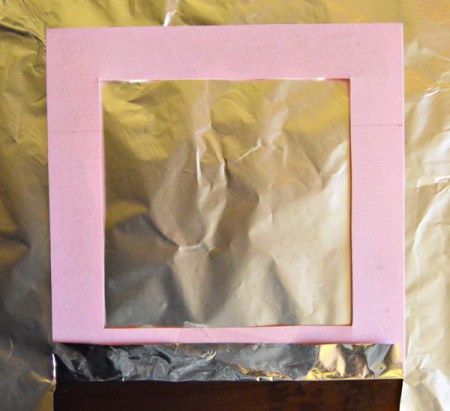 3D Ornamental Butterfly Birthday Card - fold back foil flaps to the back of the frame