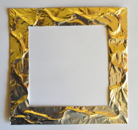 3D Ornamental Butterfly Birthday Card - gently press the foil down around the twine