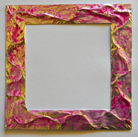 3D Ornamental Butterfly Birthday Card - use glass glaze and a brush to add detail to the frame, spray with hairspray and allow to dry