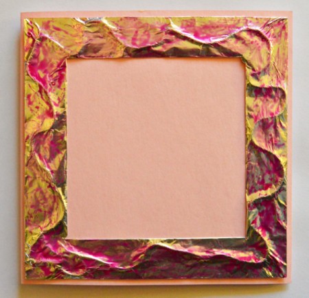 3D Ornamental Butterfly Birthday Card - with the fold at the top, glue the frame to the card face