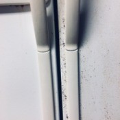 Repairing Damage to the Finish on a Textured Refrigerator - texture removed from near the handles