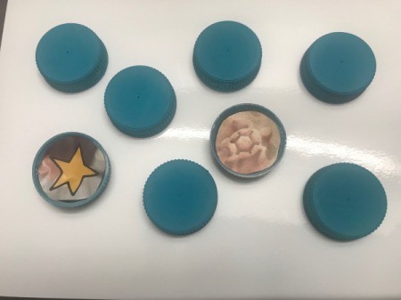 Matching Game Made with Water Bottle Caps - no match