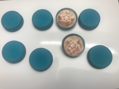 Matching Game Made with Water Bottle Caps - turtles