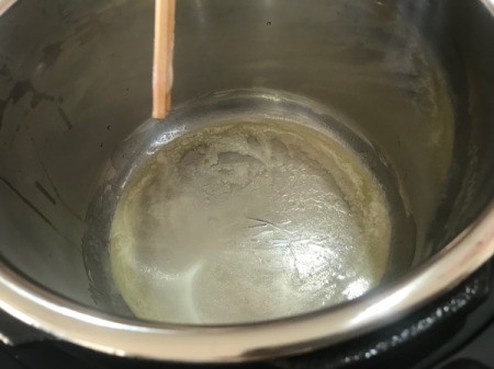 butter melted in pot